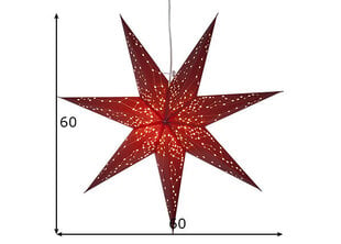 Täht Galaxy 60cm, punane цена и информация | Декорации | hansapost.ee