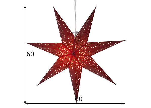 Täht Galaxy 60cm, punane hind ja info | Jõulukaunistused | hansapost.ee
