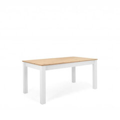 Раскладной обеденный стол Bergen, белый/дуб цена и информация | Кухонные и обеденные столы | hansapost.ee
