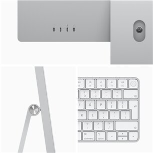 Apple iMac 24” M1 8/512GB Silver SWE MGPD3KS/A hind ja info | Lauaarvutid | hansapost.ee