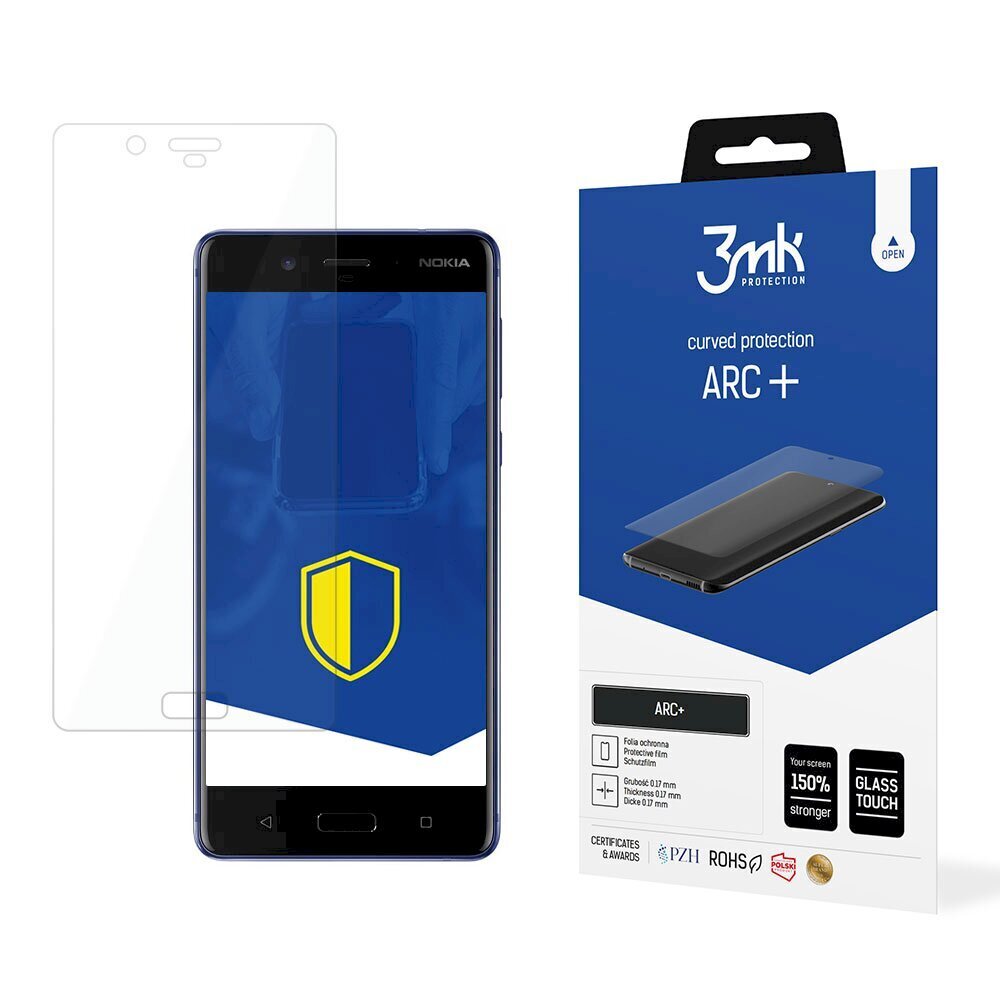 Nokia 8 - 3mk ARC+ kaitsekile цена и информация | Ekraani kaitseklaasid ja kaitsekiled | hansapost.ee
