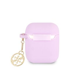 GUA2LSC4EU Guess 4G Charm Silicone Case for Airpods 1/2 Purple цена и информация | Аксессуары для наушников | hansapost.ee