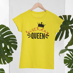 Naiste T-särk "Birthday queen" hind ja info | Disainsärgid ja t-särgid | hansapost.ee