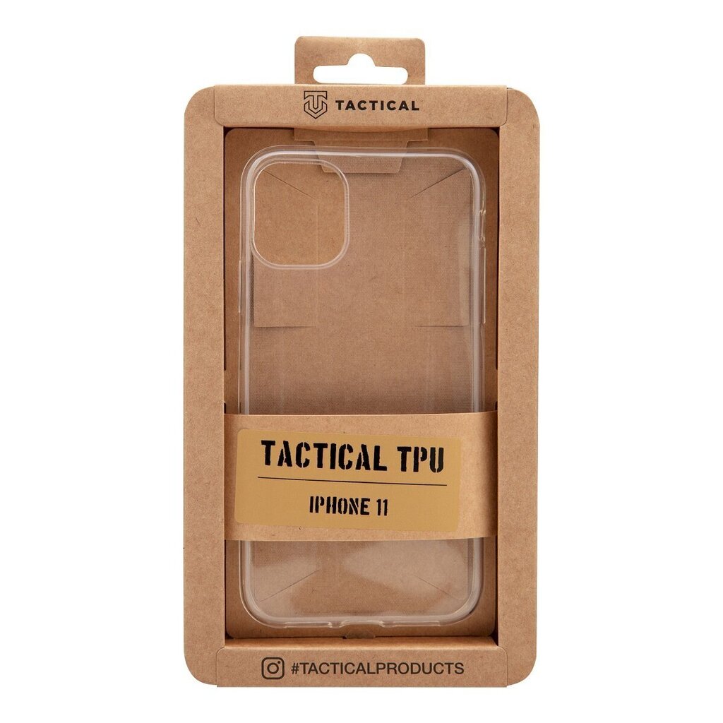 Telefoniümbris Tactical TPU, iPhone 11, läbipaistev цена и информация | Telefonide kaitsekaaned ja -ümbrised | hansapost.ee