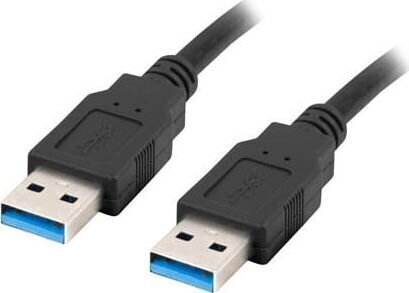 Lanberg CA-USBA-30CU-0018-BK USB-A, 1.8 m цена и информация | Mobiiltelefonide kaablid | hansapost.ee