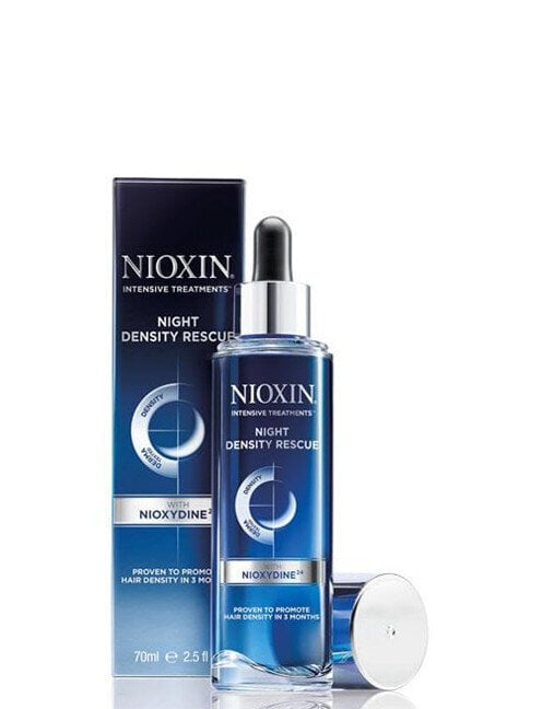 Tihendav juukseseerum meestele Nioxin Night Density Rescue 70 ml цена и информация | Juuksemaskid, õlid ja seerumid | hansapost.ee