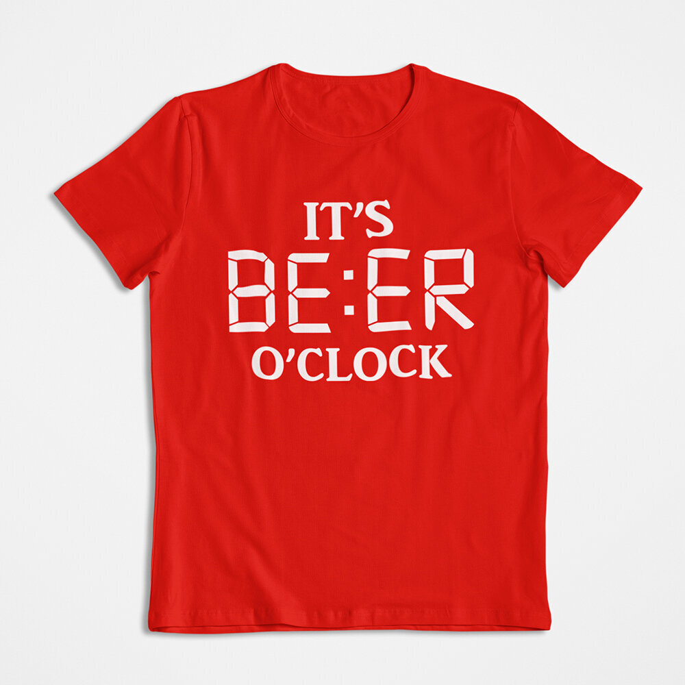 T-särk "It's beer o'clock" hind ja info | Disainsärgid ja t-särgid | hansapost.ee