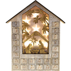 Календарь Адвента с 3D световым эффектом 10 LED, теплый белый, RETLUX RXL 344 цена и информация | Рождественские украшения | hansapost.ee