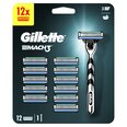 Komplekt Gillette Mach3: raseerija + raseerimispead 12 tk