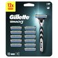 Komplekt Gillette Mach3: raseerija + raseerimispead 12 tk hind ja info | Raseerimisvahendid | hansapost.ee