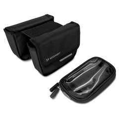 Wozinsky frame bike bag bicycle pannier waterproof phone case 1.5l black (WBB26BK) цена и информация | Сумки, держатели для телефонов | hansapost.ee