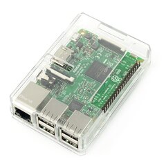 Raspberry Pi mudel 3B+/3B/2B ümbris, läbipaistev GPIO juurdepääsuga hind ja info | Konstruktorid, robootika ja tarvikud | hansapost.ee
