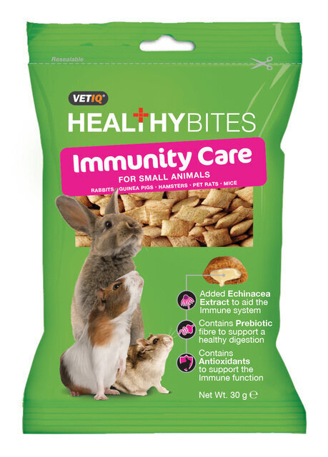 MC HEALTHY BITES IMMUNITY CARE FOR SMALL ANIMALS 30G /5771/ hind ja info | Toit väikeloomadele | hansapost.ee