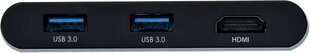 I-TEC USB C HDMI adapter PD/DATA, USB 3.2 GEN 1 (3.1 GEN 1) TYPE-C, HDMI, USB 3.2 GEN 1 hind ja info | USB adapterid ja jagajad | hansapost.ee