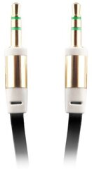 Forever HQ AUX Cable 3.5 mm -> 3.5 mm 90cm Black цена и информация | Кабели и провода | hansapost.ee