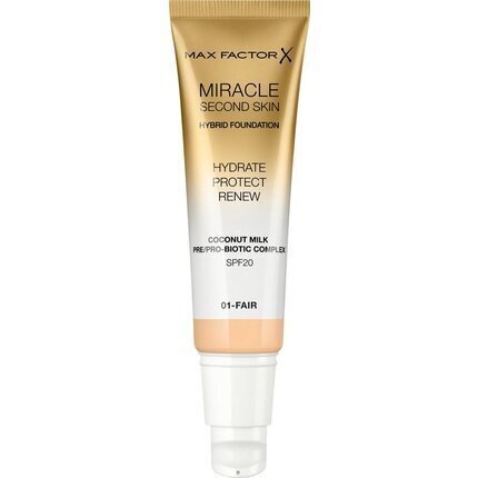 Max Factor Miracle Second Skin jumestustoode 30 ml, 01 Fair hind ja info | Jumestuskreemid ja puudrid | hansapost.ee