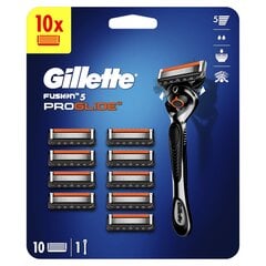 Komplekt Gillette Fusion 5 Proglide: raseerija + raseerimispead 10 tk hind ja info | Raseerimisvahendid | hansapost.ee