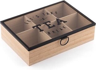 Коробка для чая, 6 отсеков цена и информация | Контейнеры для хранения продуктов | hansapost.ee