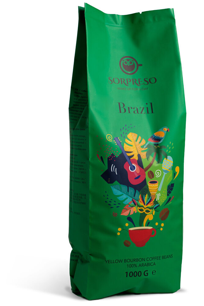 Kohv SORPRESO BRAZIL YELLOW BOURBON (1kg) hind ja info | Kohv ja kakao | hansapost.ee