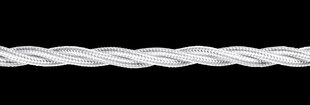 Декоративный текстильный кабель, белый глянец, 34071, 3x1,50 мм, 100 м цена и информация | Текстильные провода и клеммные колодки | hansapost.ee