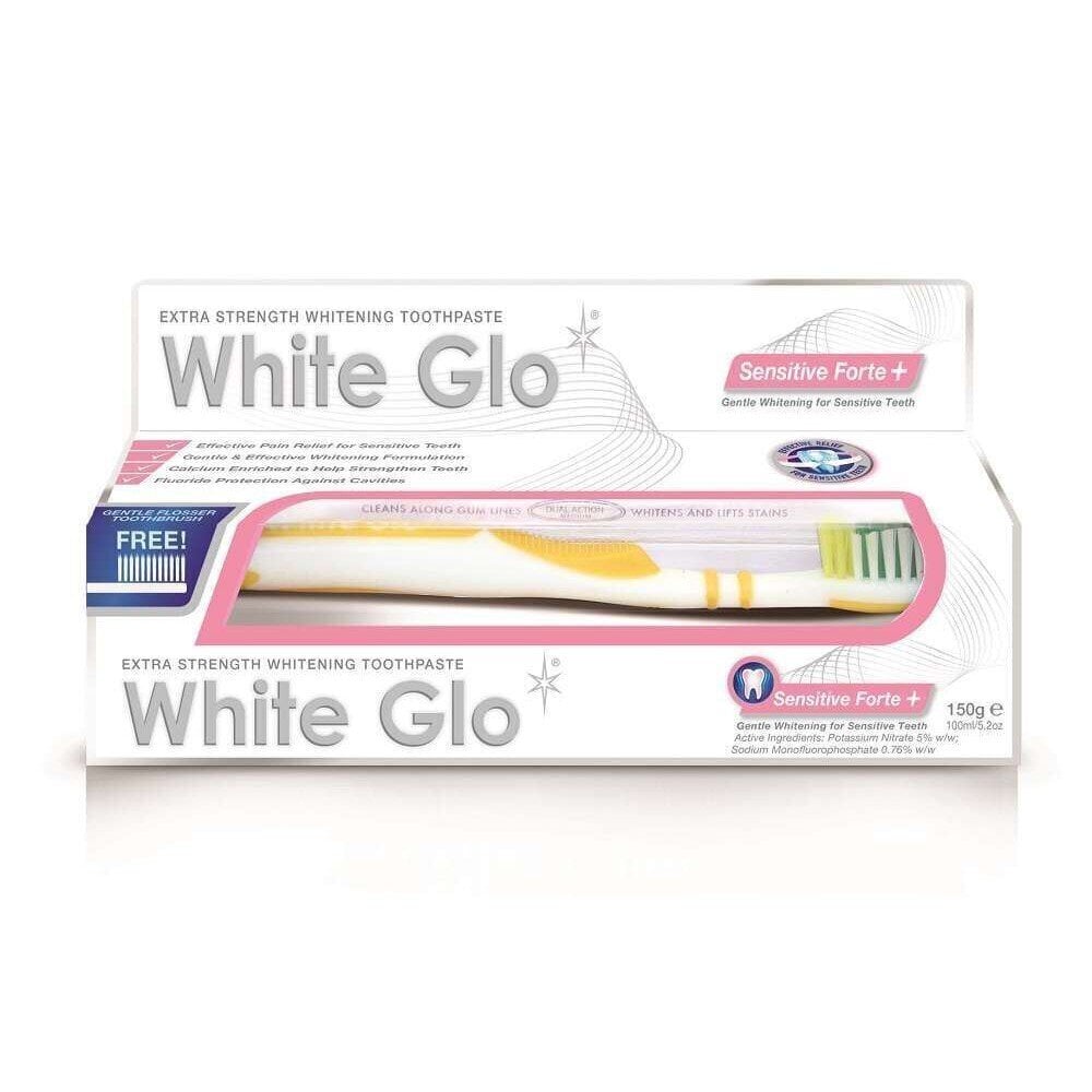 Valgendav hambapasta tundlikele hammastele White Glo Sensitive Forte+ 150 g hind ja info | Hambaharjad, hampapastad ja suuloputusvedelikud | hansapost.ee