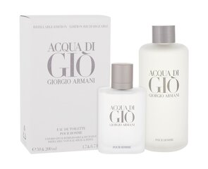 Набор для мужчин Giorgio Armani Acqua Di Gio: EDT для мужчин 50 мл + EDT для мужчин 200 мл цена и информация | Мужские духи | hansapost.ee