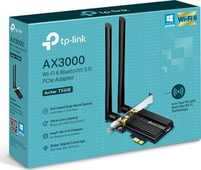 TP-LINK ARCHER TX50E AX3000 WIFI6 PCI EXPRESS AD. hind ja info | Ruuterid | hansapost.ee