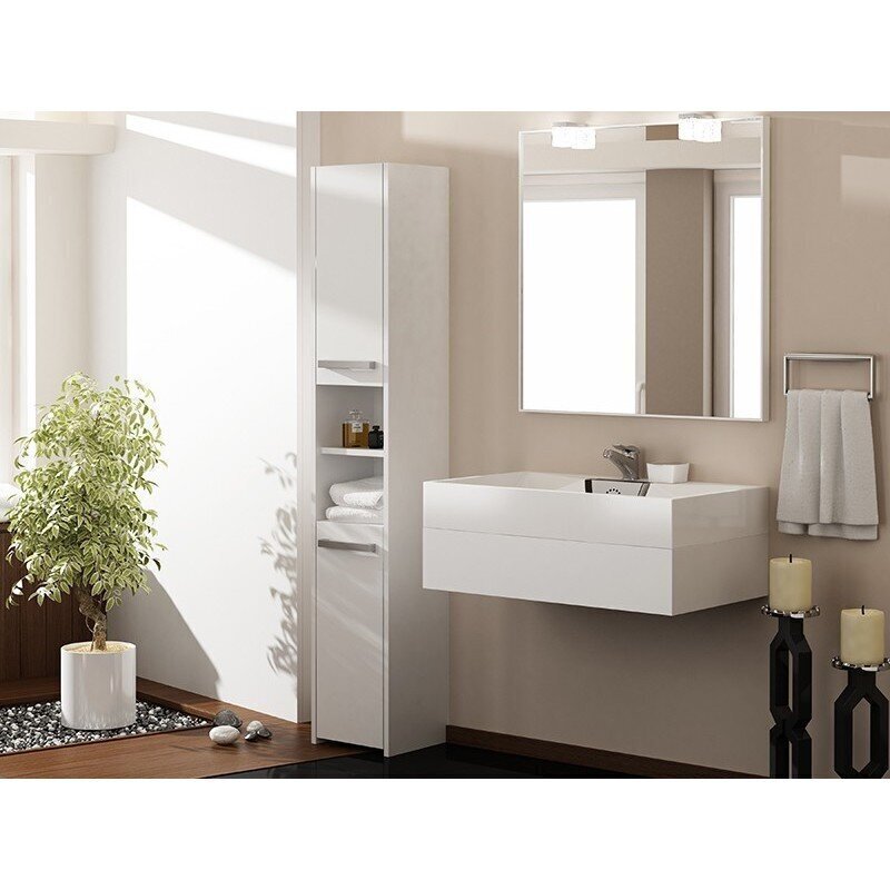Kõrge vannitoariiul S30, valge hind ja info | Vannitoakapid | hansapost.ee