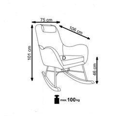 Кресло-качалка BOTAS, серый цена и информация | Кресла | hansapost.ee