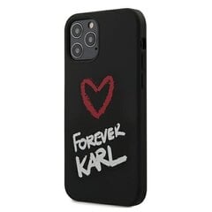 Telefoniümbris Karl Lagerfeld KLHCP12MSILKRBK Forever Karl Apple iPhone 12 / 12 Pro, must цена и информация | Чехлы для телефонов | hansapost.ee