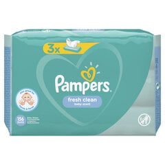 Salvrätikud PAMPERS Fresh Clean, 3x52 tk hind ja info | Niisked salvrätikud lastele | hansapost.ee