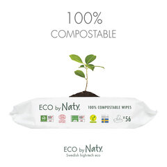 Влажные салфетки Flushable Eco от Naty, 56 шт. цена и информация | Влажные салфетки | hansapost.ee