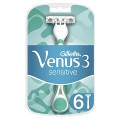 Одноразовые бритвы для женщин Gillette Venus 3 Sensitive, 6 шт. цена и информация | Gillette Духи, косметика | hansapost.ee