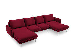 Pehme nurgadiivan Cosmopolitan Design Vienna 6S, punane/must price and information | Corner sofas and corner sofa beds | hansapost.ee