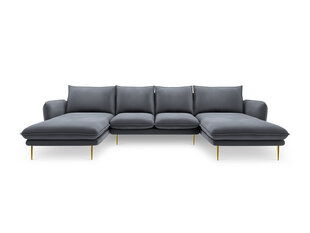 Pehme nurgadiivan Cosmopolitan Design Vienna 6S, hall/kuldne värv price and information | Corner sofas and corner sofa beds | hansapost.ee