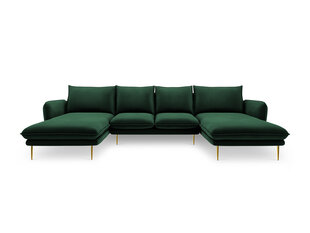 Мягкий уголок Cosmopolitan Design Vienna 6S, темно-зеленый/золотой цена и информация | Угловые диваны | hansapost.ee