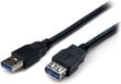 STARTECH 1m Black USB 3 Extension Cable цена и информация | USB adapterid ja jagajad | hansapost.ee