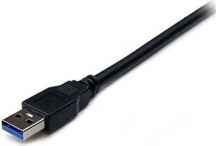 STARTECH 1m Black USB 3 Extension Cable hind ja info | Mobiiltelefonide kaablid | hansapost.ee