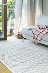 Narma kahepoolne smartWeave® šenillvaip Tsirgu, valge, 70 x 140 cm price and information | Carpets | hansapost.ee