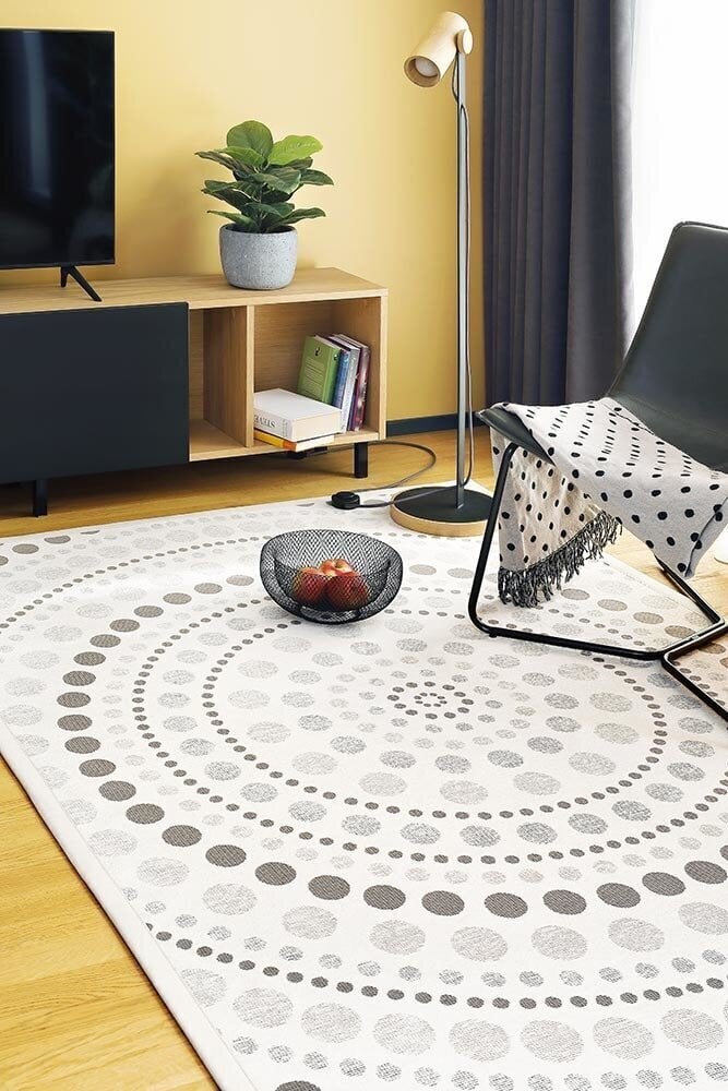 Narma kahepoolne smartWeave® šenillvaip Oola, valge, 100 x 160 cm hind ja info | Vaibad | hansapost.ee