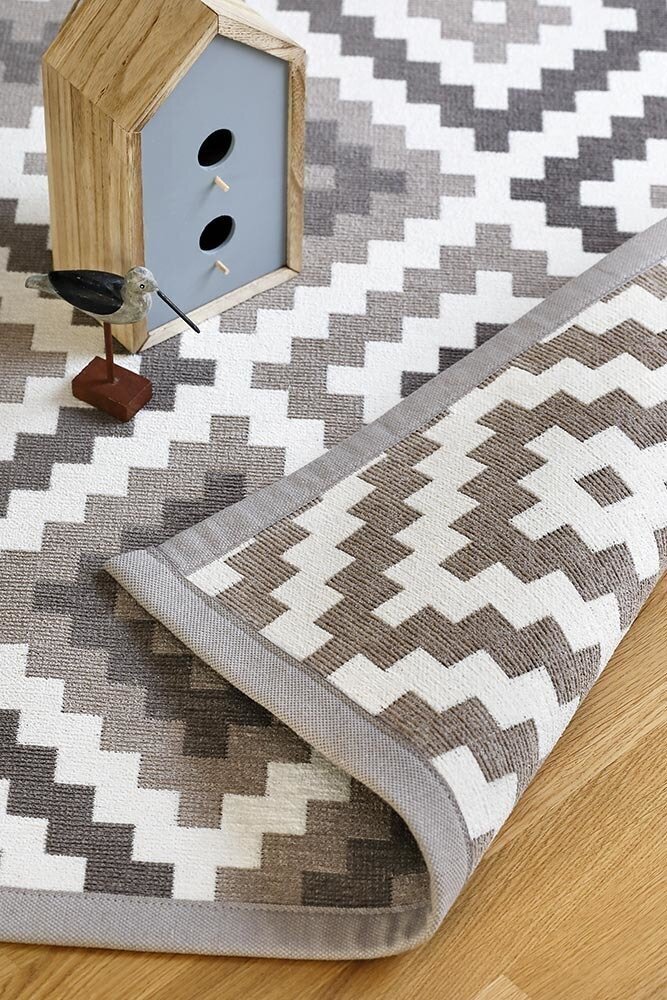 Narma kahepoolne smartWeave® šenillvaip Saka, beež, 70 x 140 cm hind ja info | Vaibad | hansapost.ee