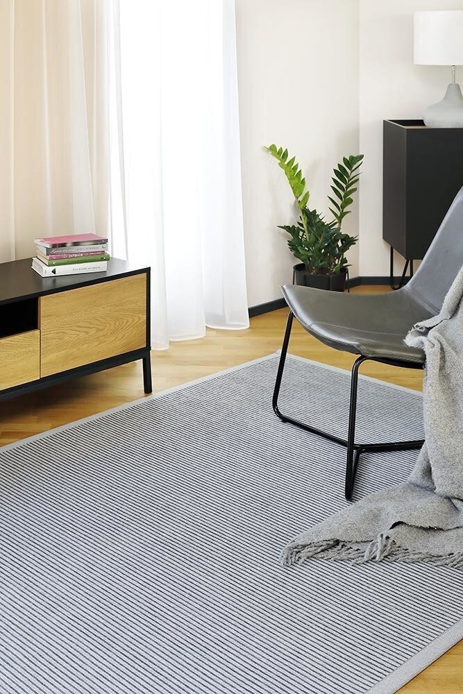 Narma kahepoolne smartWeave® šenillvaip Vivva, hõbedane, 100 x 160 cm цена и информация | Vaibad | hansapost.ee