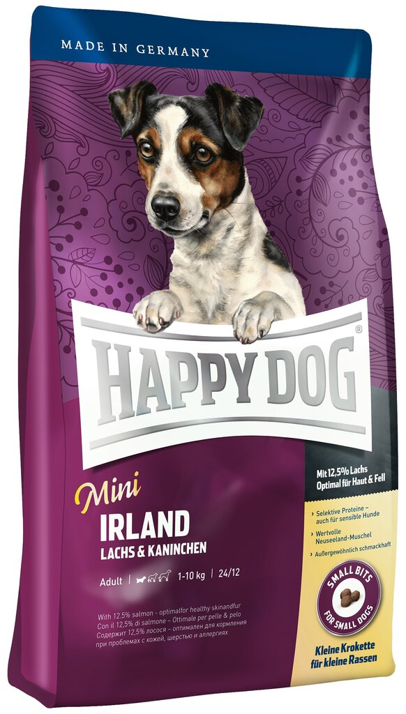 Kuivtoit Happy Dog väikest tõugu valivatele koertele Mini Irland, 4 kg цена и информация | Koerte kuivtoit ja krõbinad | hansapost.ee