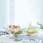 Klaasist toidunõu koos soojendajaga Ambition Helios, 2 x 2,5 l цена и информация | Küpsetusnõud ja tarvikud | hansapost.ee