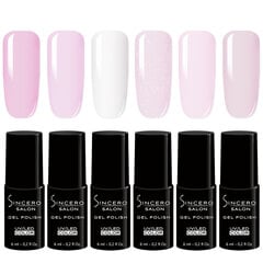 Набор гель-лаков Sincero Salon Sweet Pink, 6 шт. x 6 мл цена и информация | Лаки для ногтей, укрепители для ногтей | hansapost.ee