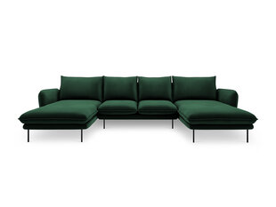 Мягкий уголок Cosmopolitan Design Vienna 6S, темно-зеленый/черный цена и информация | Угловые диваны | hansapost.ee