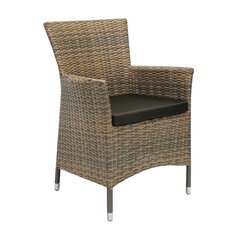 Стул WICKER-1 61x58xH86cм, капучино цена и информация | Садовые стулья, кресла, пуфы | hansapost.ee