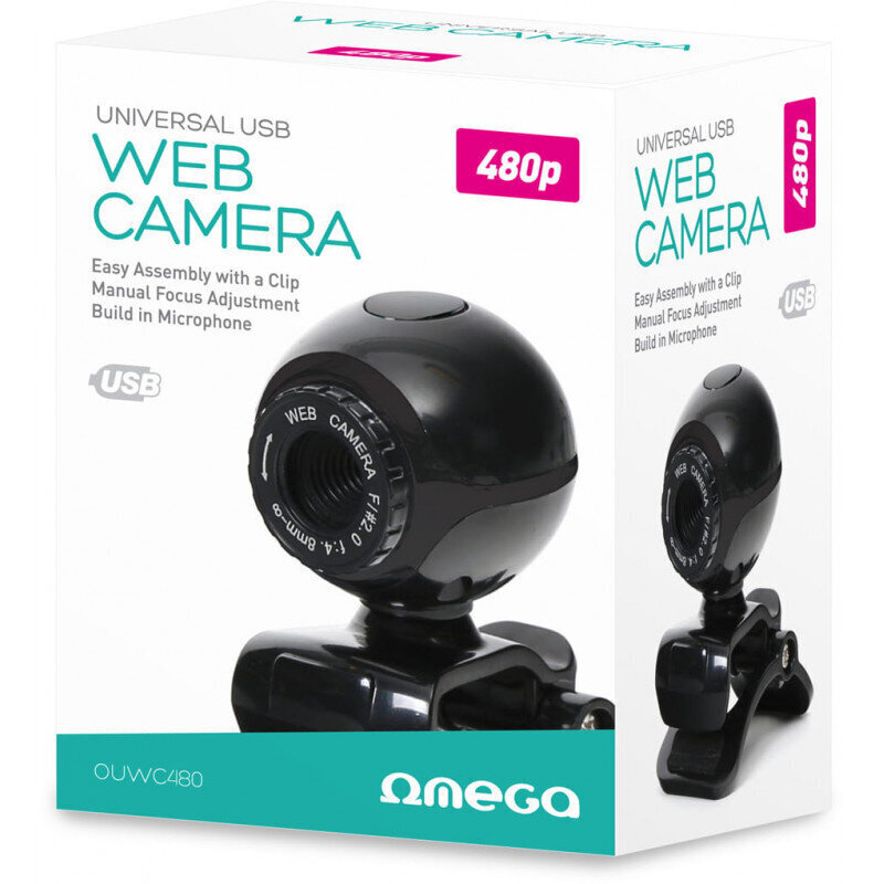 Omega veebikaamera OUWC480, must hind ja info | Veebikaamera | hansapost.ee