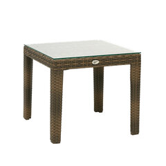 Стол Wicker, 66x66 см, коричневый цена и информация | Садовые столы и столики | hansapost.ee