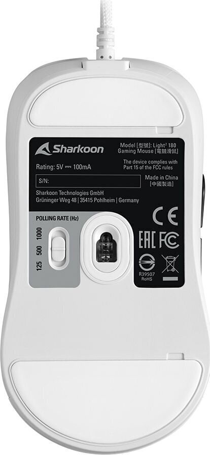 Sharkoon Light² 180, valge hind ja info | Arvutihiired | hansapost.ee